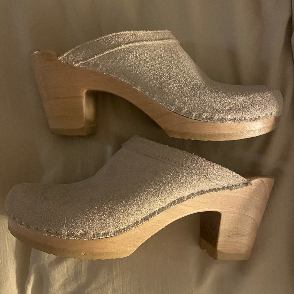 No. 6 Suede Clogs